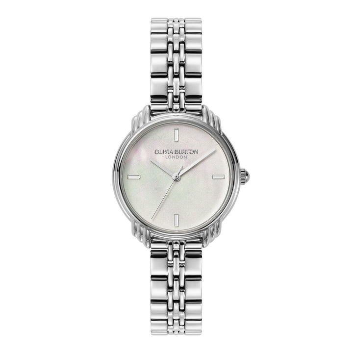 Olivia Burton Silver Art Deco 2.0 30mm Bracelet Watch