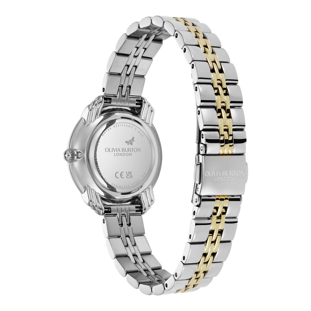 Olivia Burton Two Tone & Navy Art Deco 2.0 30mm Bracelet Watch