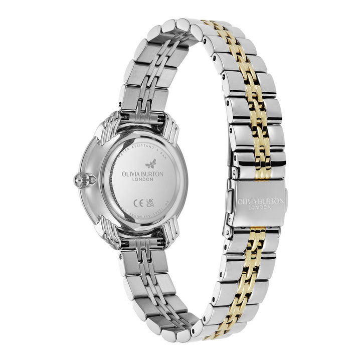 Olivia Burton Two Tone & Navy Art Deco 2.0 30mm Bracelet Watch