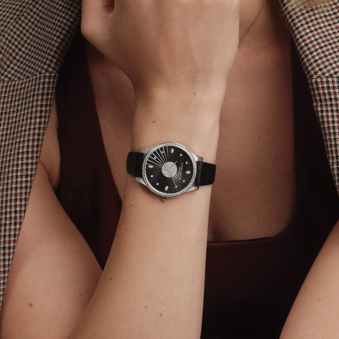 Olivia Burton Black Dial Beaulieu Crystal Ladies Watch