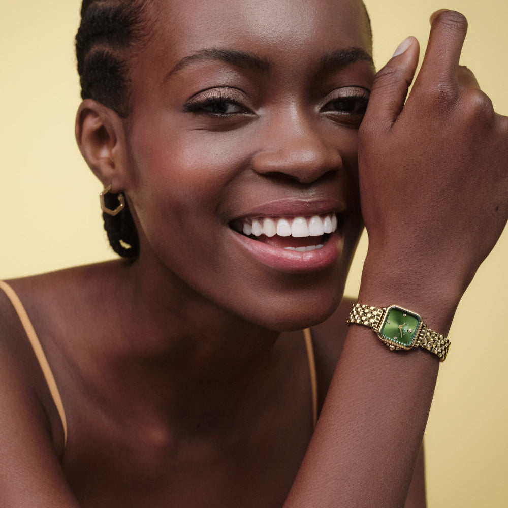 Olivia Burton Gold Mini Grosvenor Stainless Steel Watch image 1