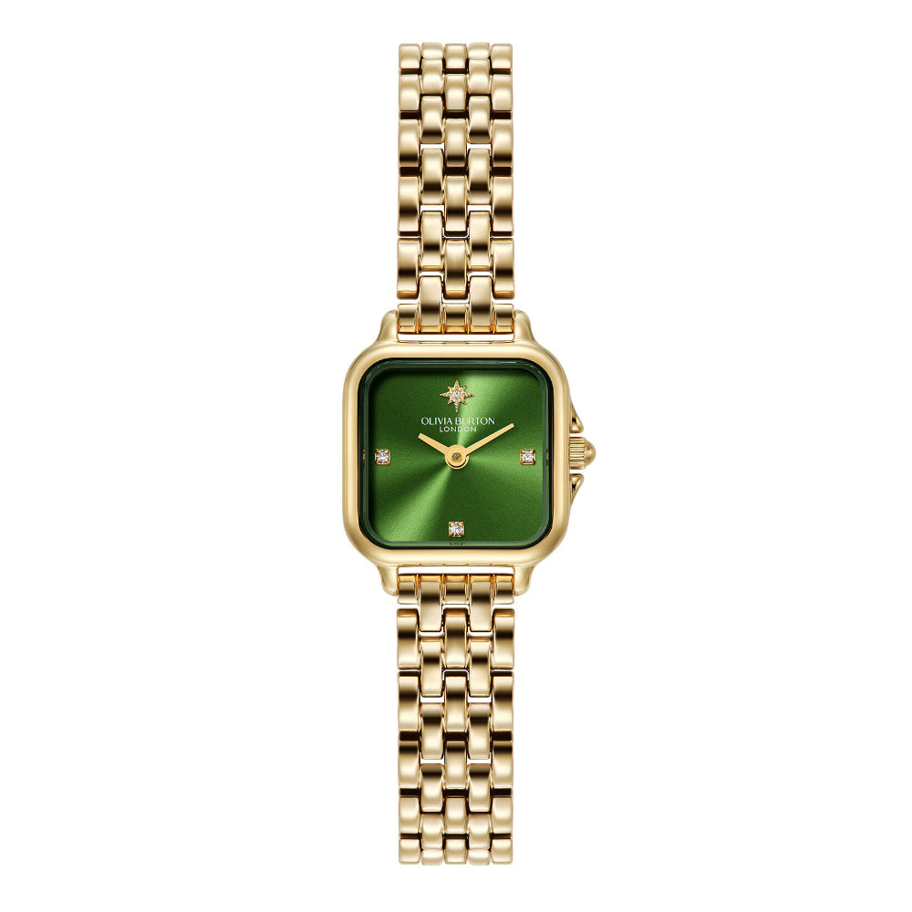 Olivia Burton Gold Mini Grosvenor Stainless Steel Watch image