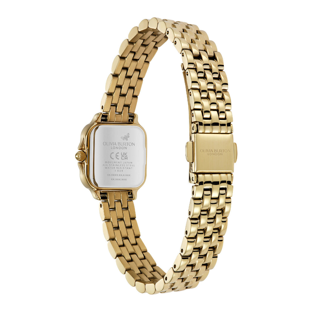 Olivia Burton Gold Mini Grosvenor Stainless Steel Watch image 5