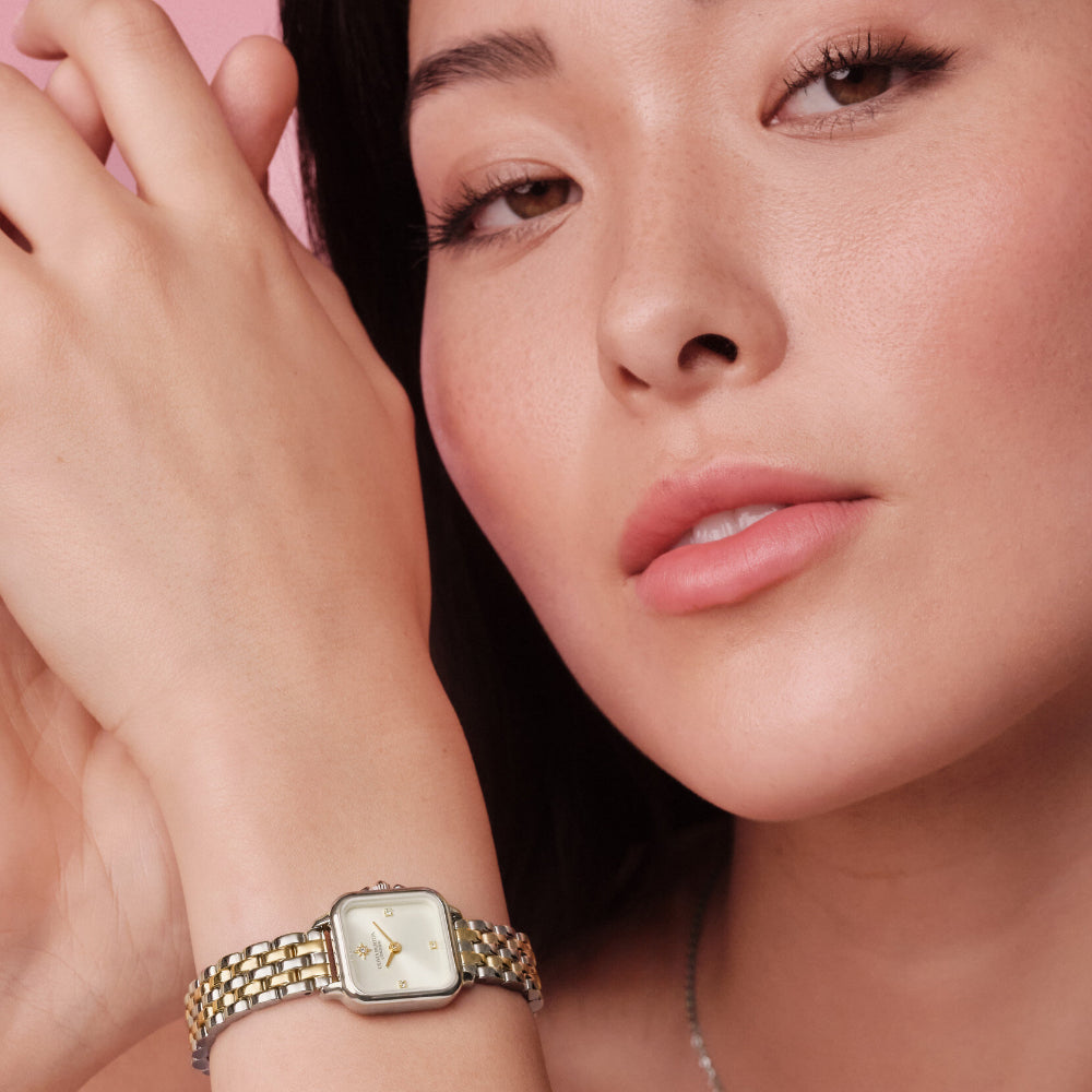 Olivia Burton Bi-Colour Mini Grosvenor Stainless Steel Watch image 2