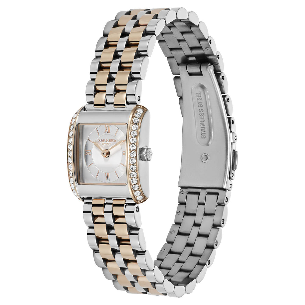 Olivia Burton 21mm Berkley White and Two Tone Bracelet Watch