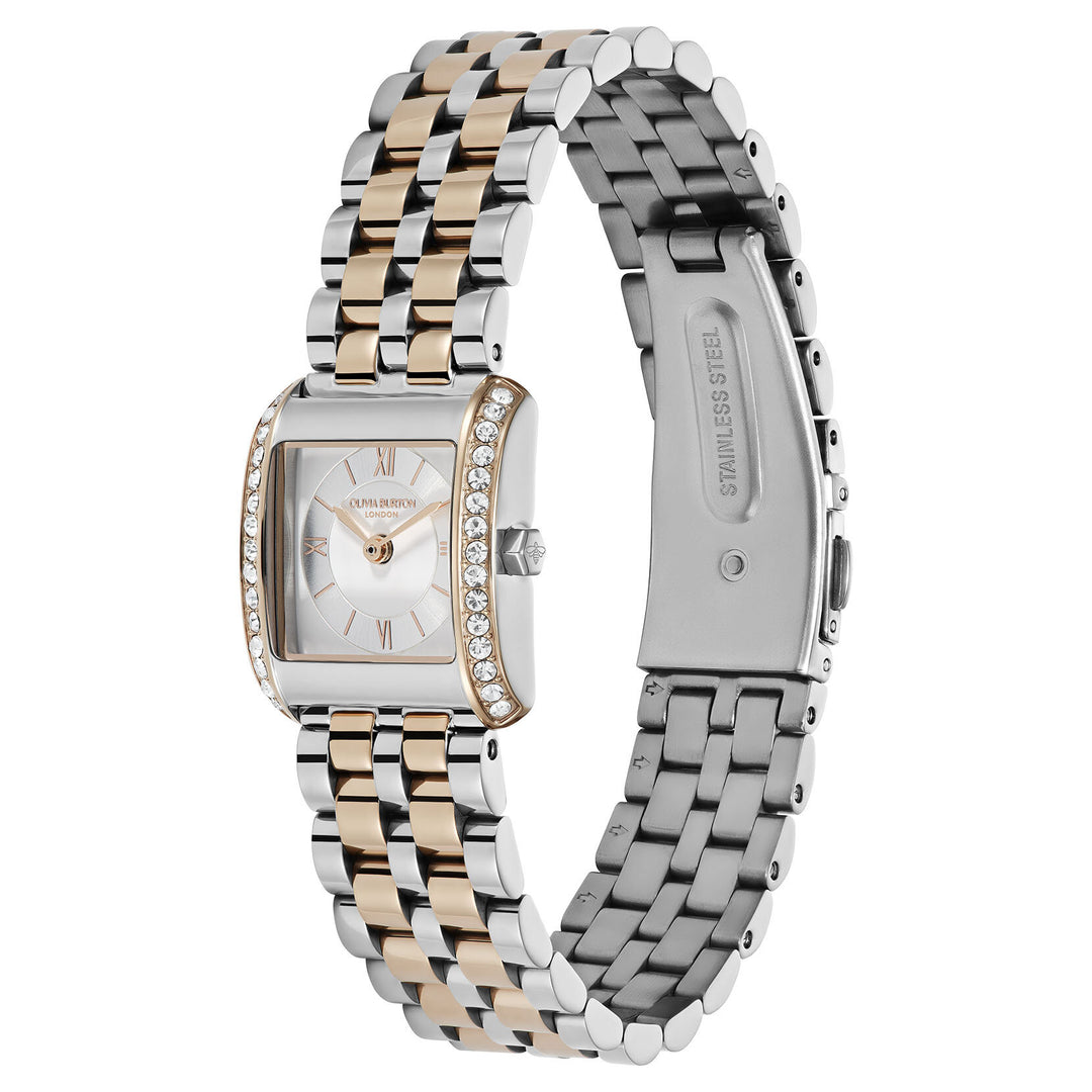 Olivia Burton 21mm Berkley White and Two Tone Bracelet Watch