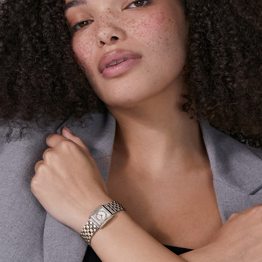 Olivia Burton 21mm Berkley White and Two Tone Bracelet Watch