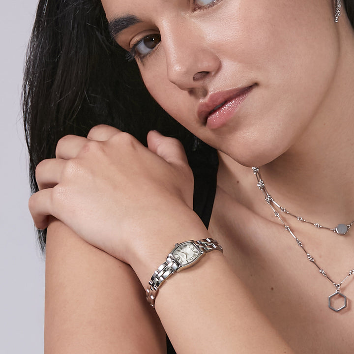 Olivia Burton 18mm Cambridge Silver Bracelet Watch
