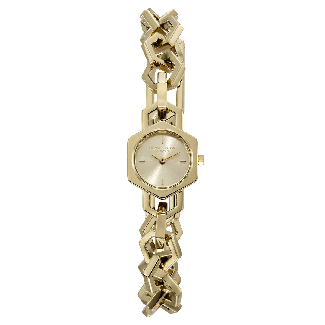 Olivia Burton 20mm Hex Link Mini Gold Bracelet Watch
