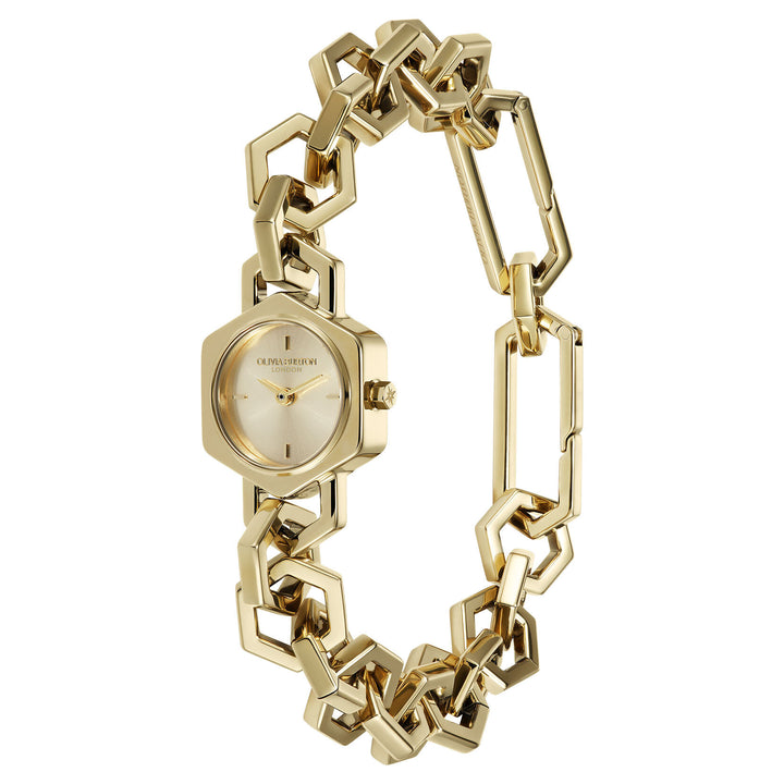 Olivia Burton 20mm Hex Link Mini Gold Bracelet Watch