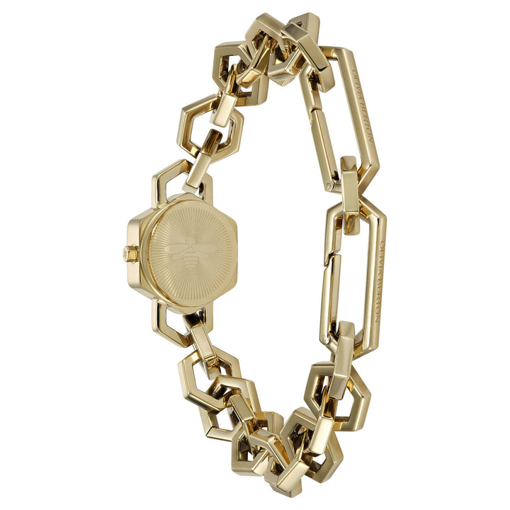 Olivia Burton 20mm Hex Link Mini Gold Bracelet Watch