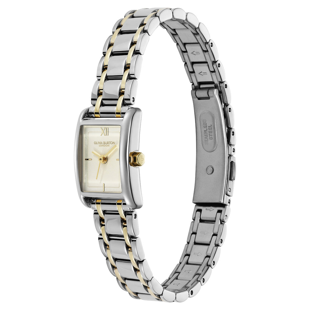 Olivia Burton 16mm Mini Grove White and Two Tone Bracelet Watch