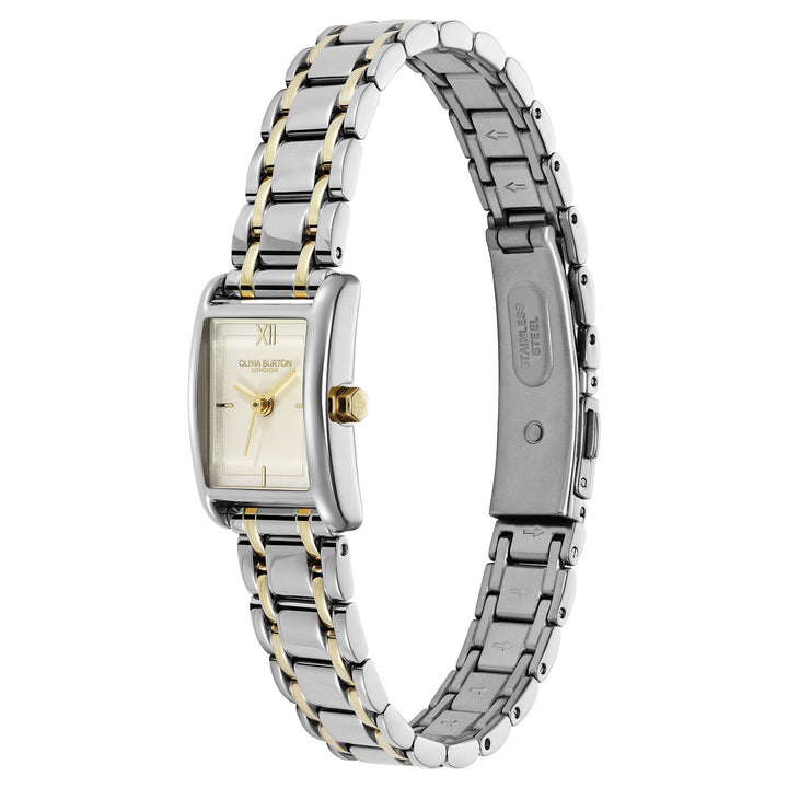 Olivia Burton 16mm Mini Grove White and Two Tone Bracelet Watch