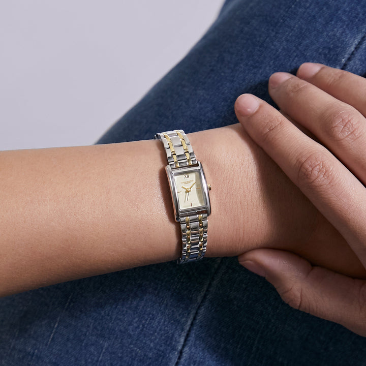 Olivia Burton 16mm Mini Grove White and Two Tone Bracelet Watch
