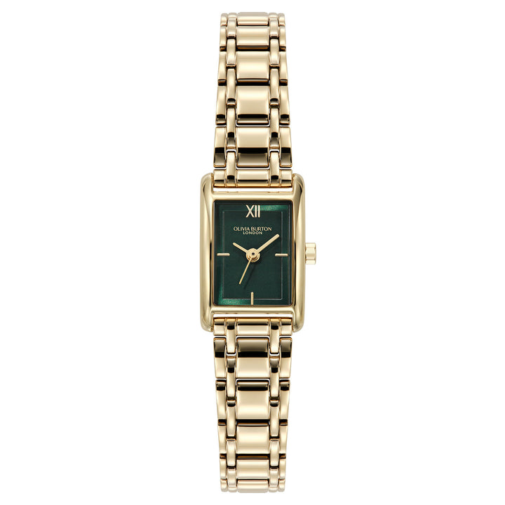 Olivia Burton 16mm Mini Grove Forest Green Gold Bracelet Watch