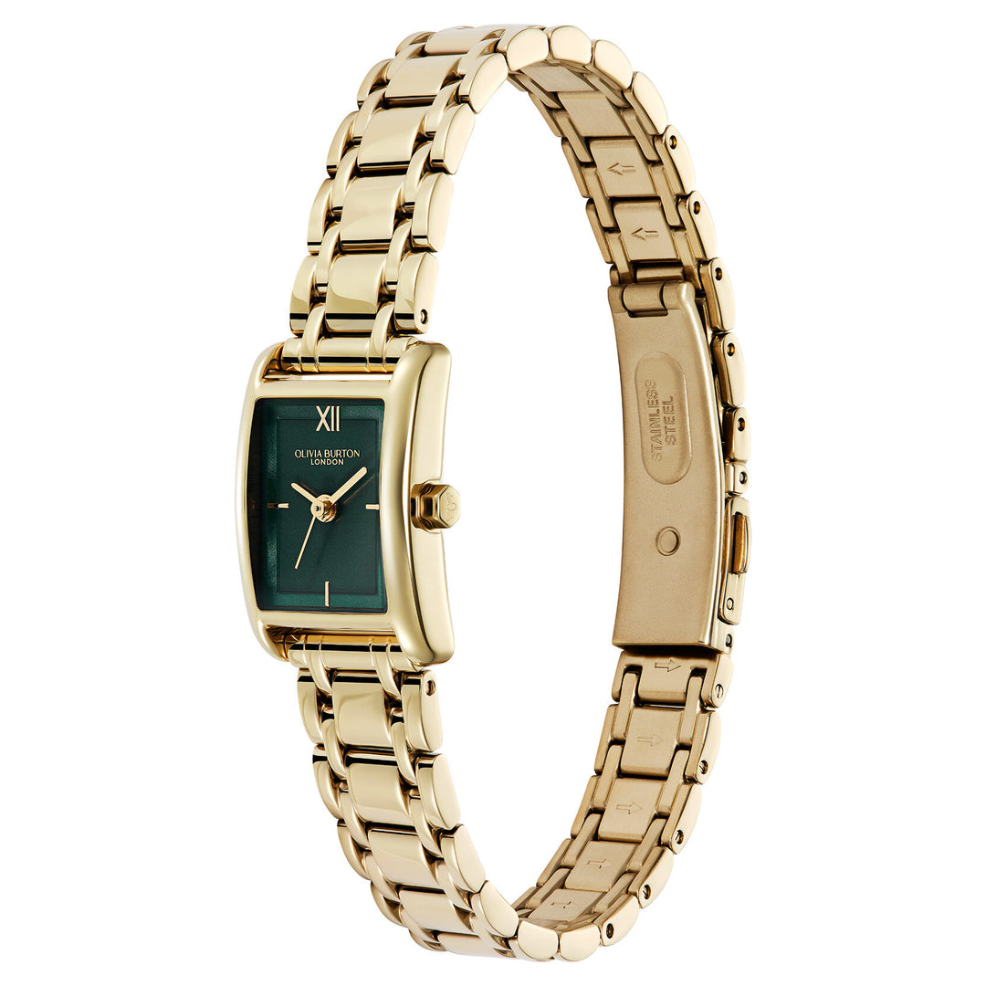 Olivia Burton 16mm Mini Grove Forest Green Gold Bracelet Watch
