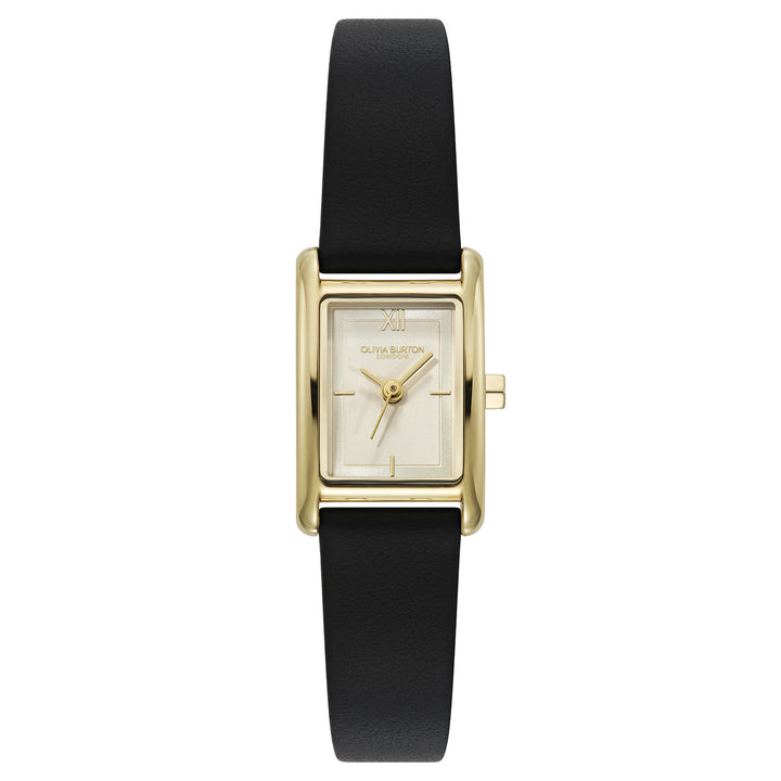 Olivia Burton 16mm Mini Grove Ivory and Gold Leather Strap Watch