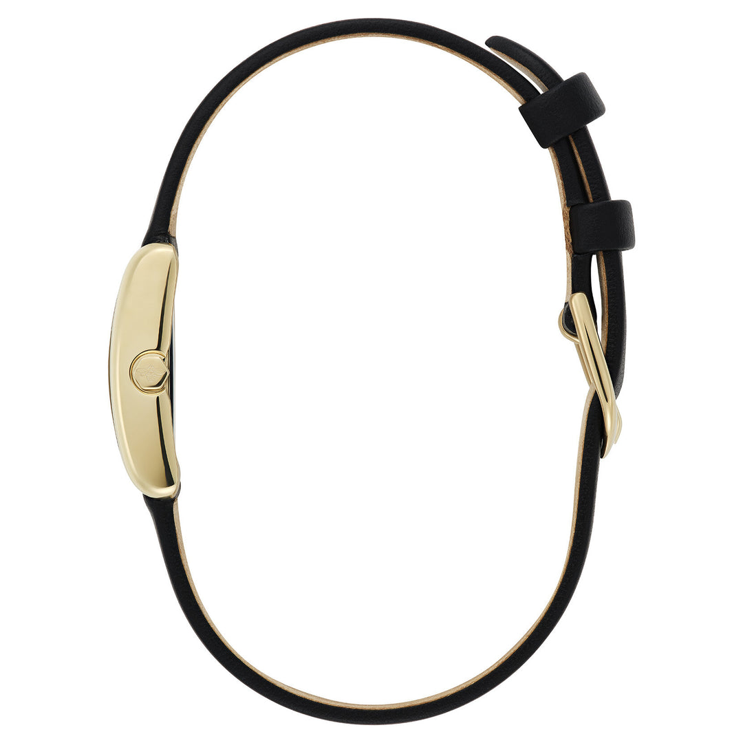 Olivia Burton 16mm Mini Grove Ivory and Gold Leather Strap Watch