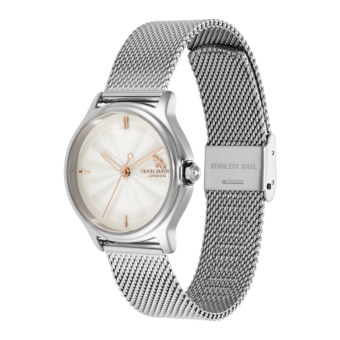 Olivia Burton Silver Classic Bee Stainless Steel Watch