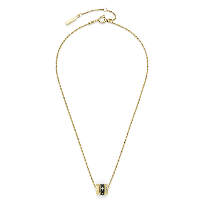 Olivia Burton Black & Gold Bead Charm Necklace