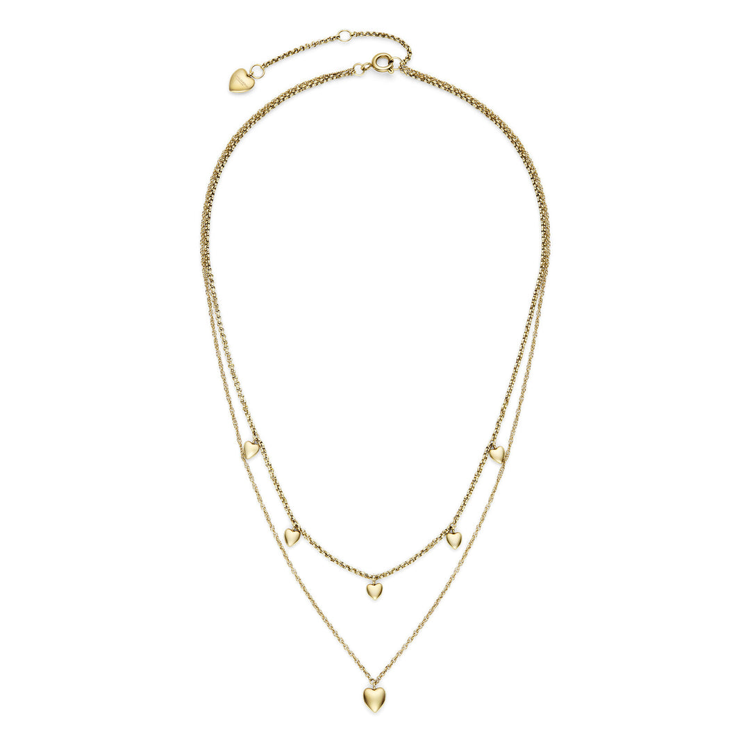 Olivia Burton Gold Mini Hearts Double Chain Necklace
