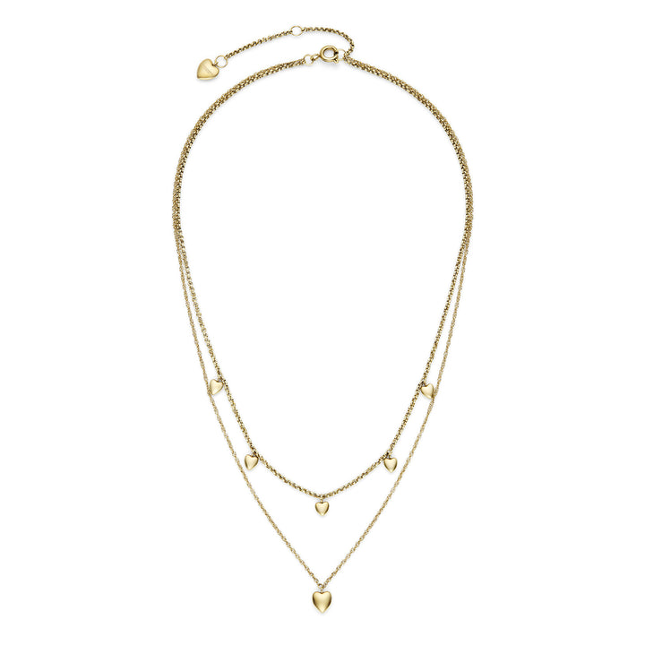 Olivia Burton Gold Mini Hearts Double Chain Necklace