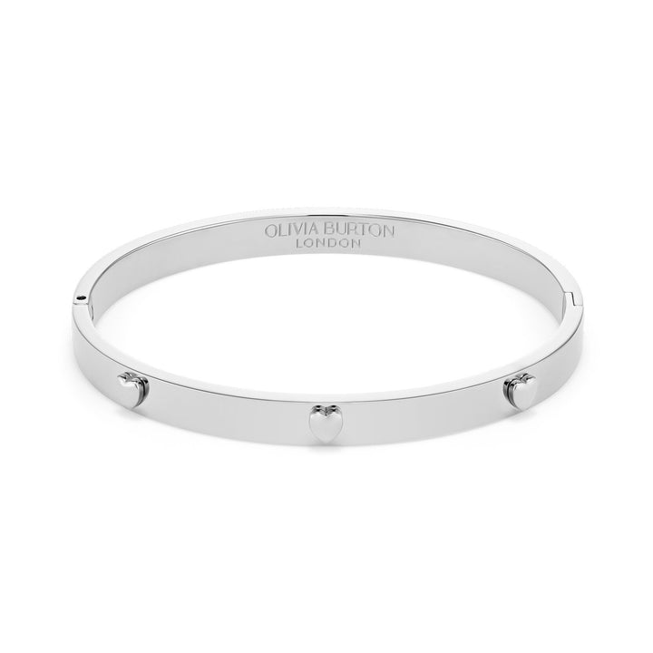 Olivia Burton Silver Mini Hearts Bangle