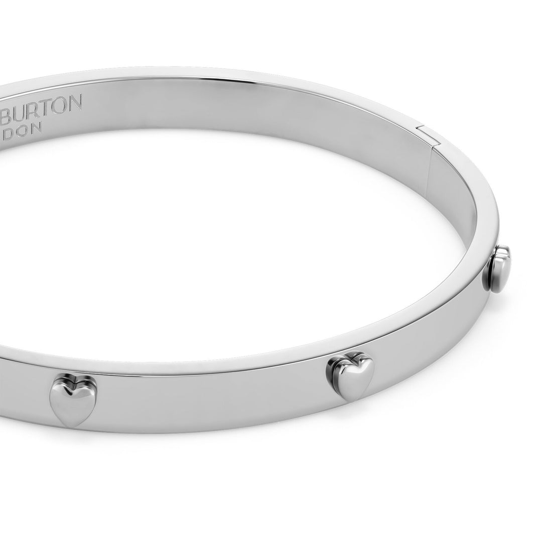 Olivia Burton Silver Mini Hearts Bangle