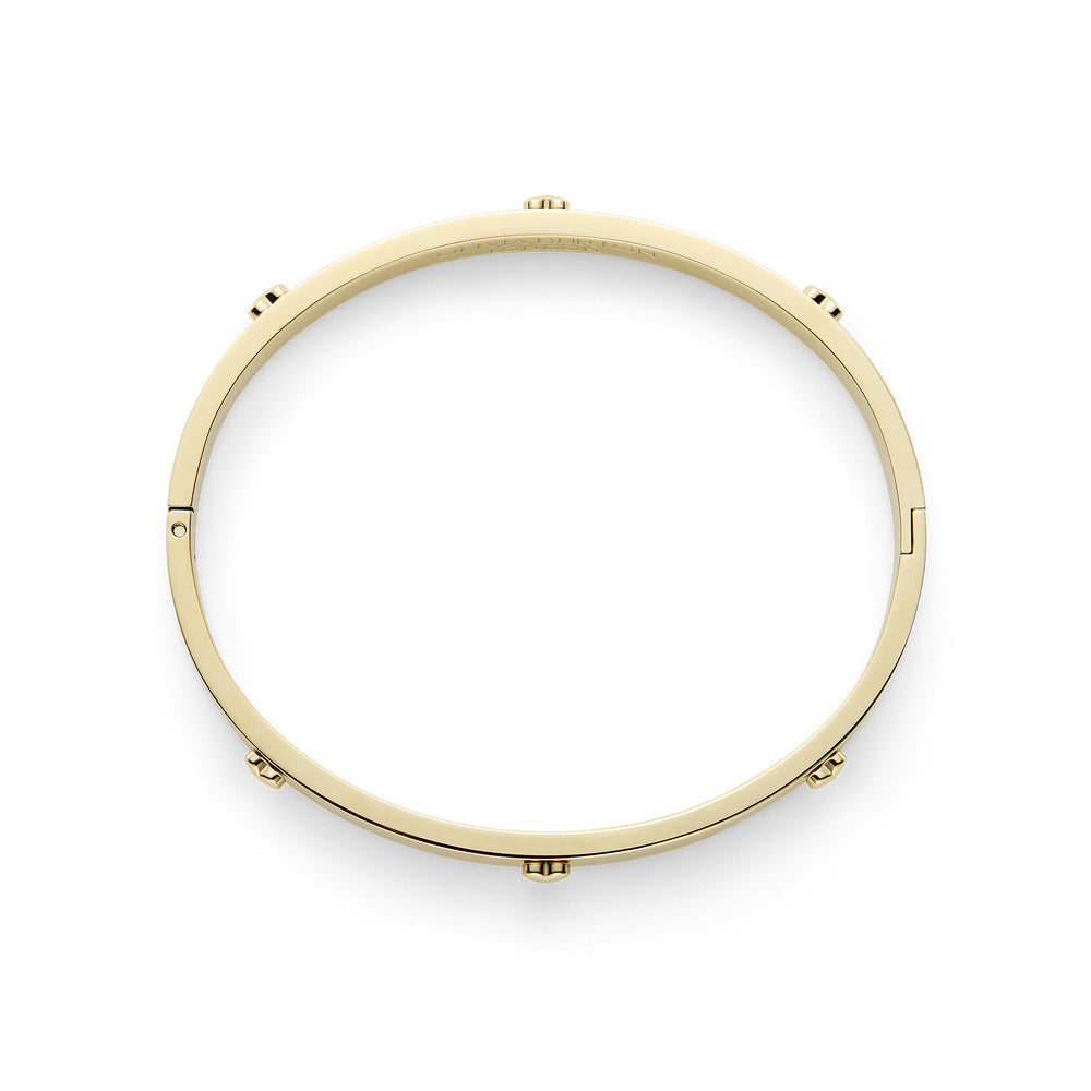 Elegant Gold Plated Mini Heart Bangle for Women, Classic Stackable Jewellery