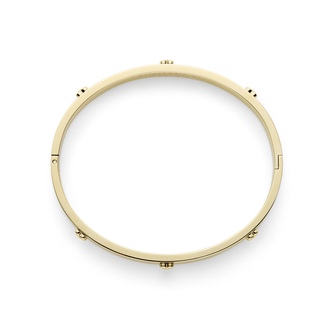 Elegant Gold Plated Mini Heart Bangle for Women, Classic Stackable Jewellery
