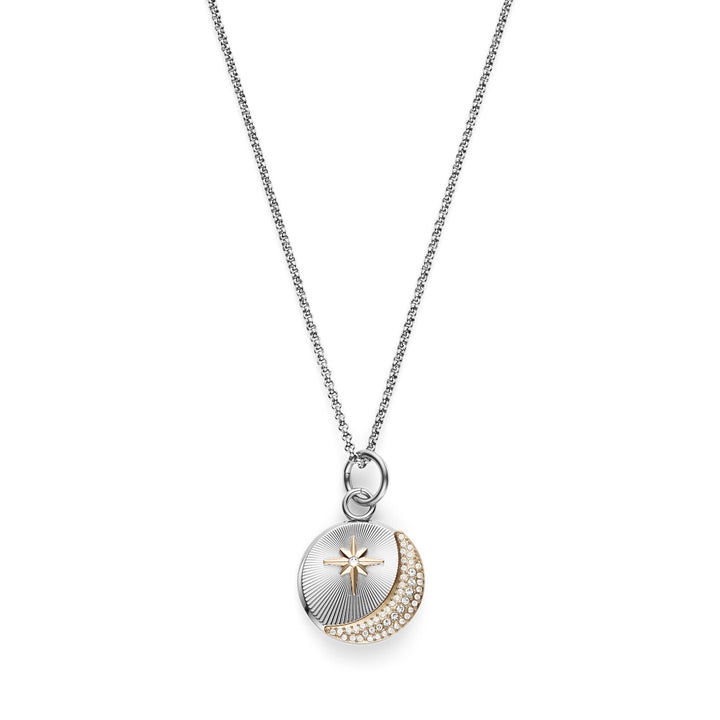 Olivia Burton Silver Celestial Star and Moon Pendant Necklace