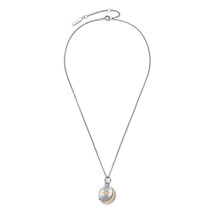Olivia Burton Silver Celestial Star and Moon Pendant Necklace