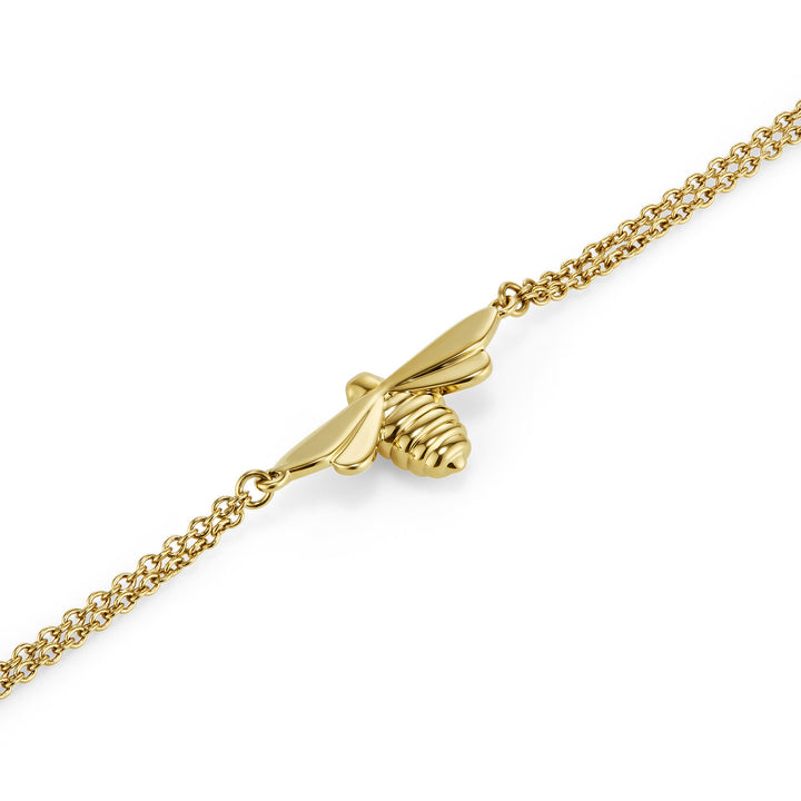 Olivia Burton Gold Honey Bee Double Chain Bracelet