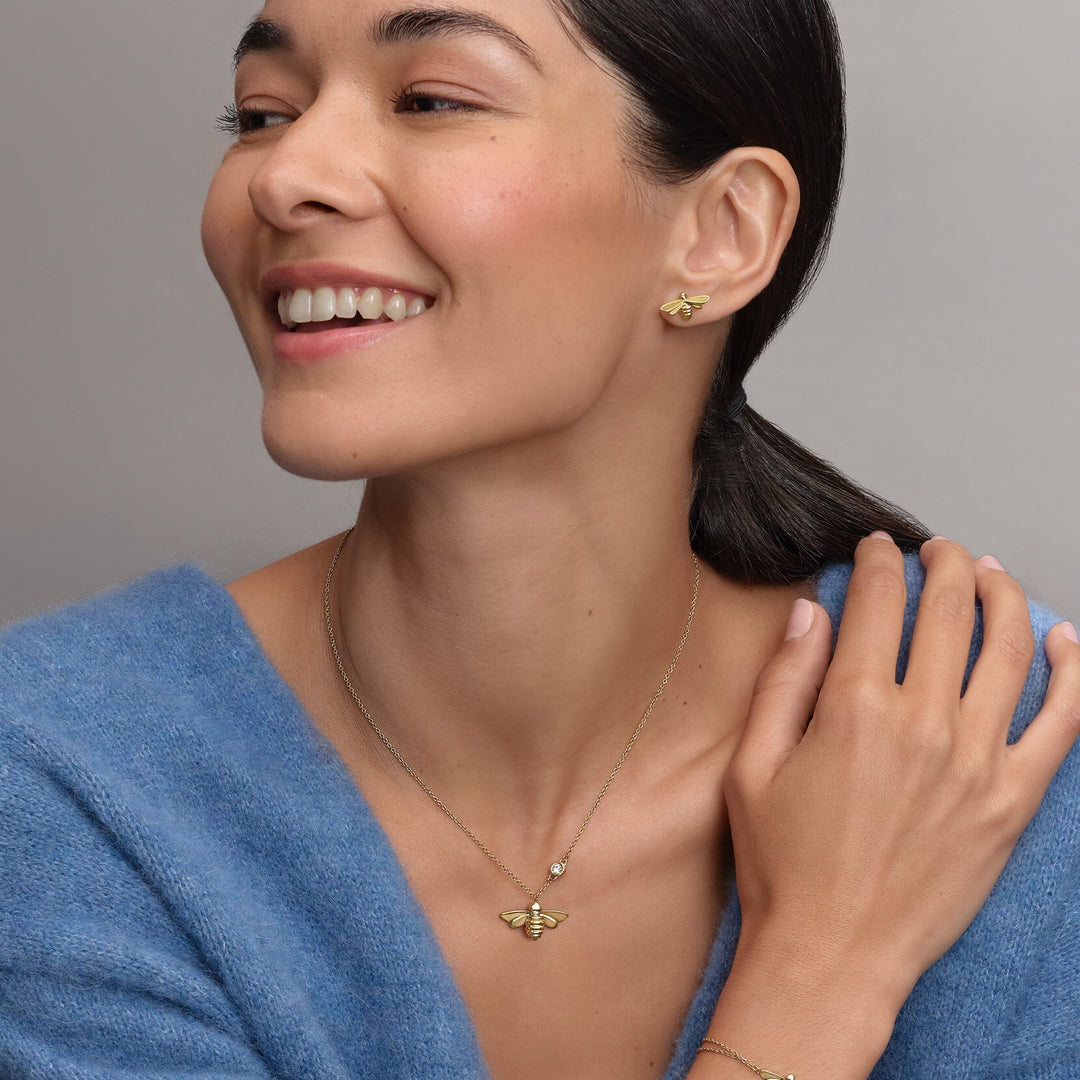 Olivia Burton Gold Honey Bee Stud Earrings