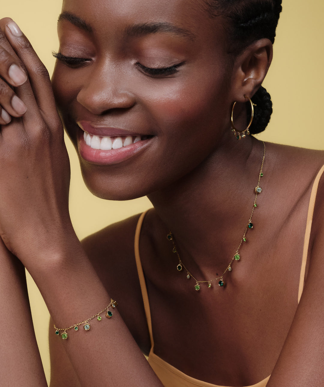 Olivia Burton Gold Mini Droplet Stainless Steel Necklace
