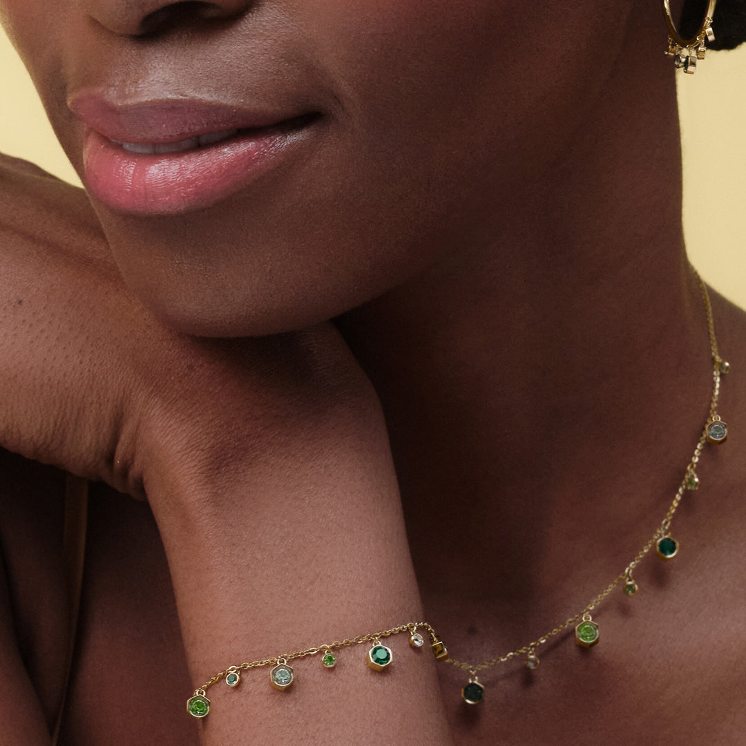 Olivia Burton Mini Droplet Green Crystal Bracelet