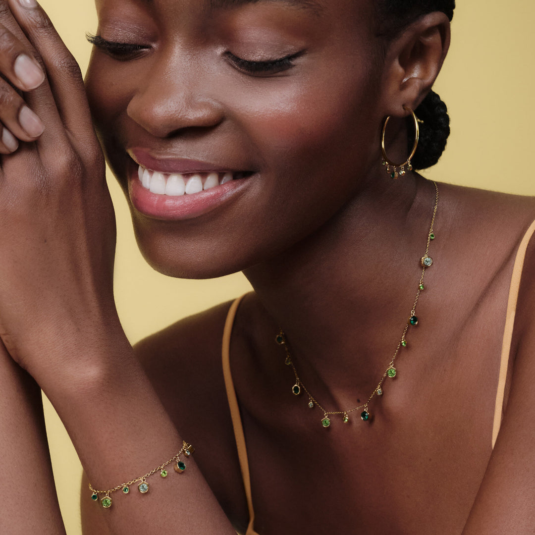 Olivia Burton Mini Droplet Green Crystal Bracelet