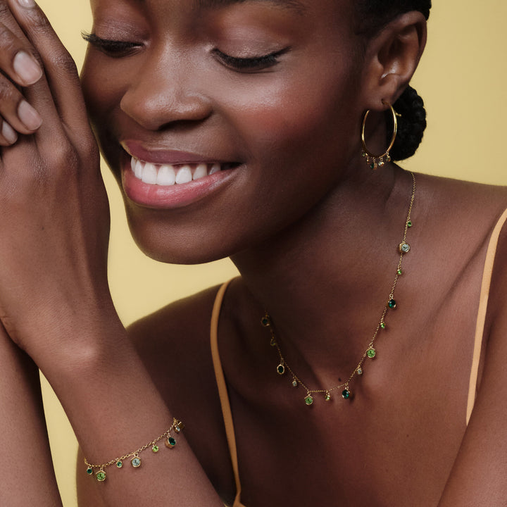 Olivia Burton Mini Droplet Green Crystal Bracelet