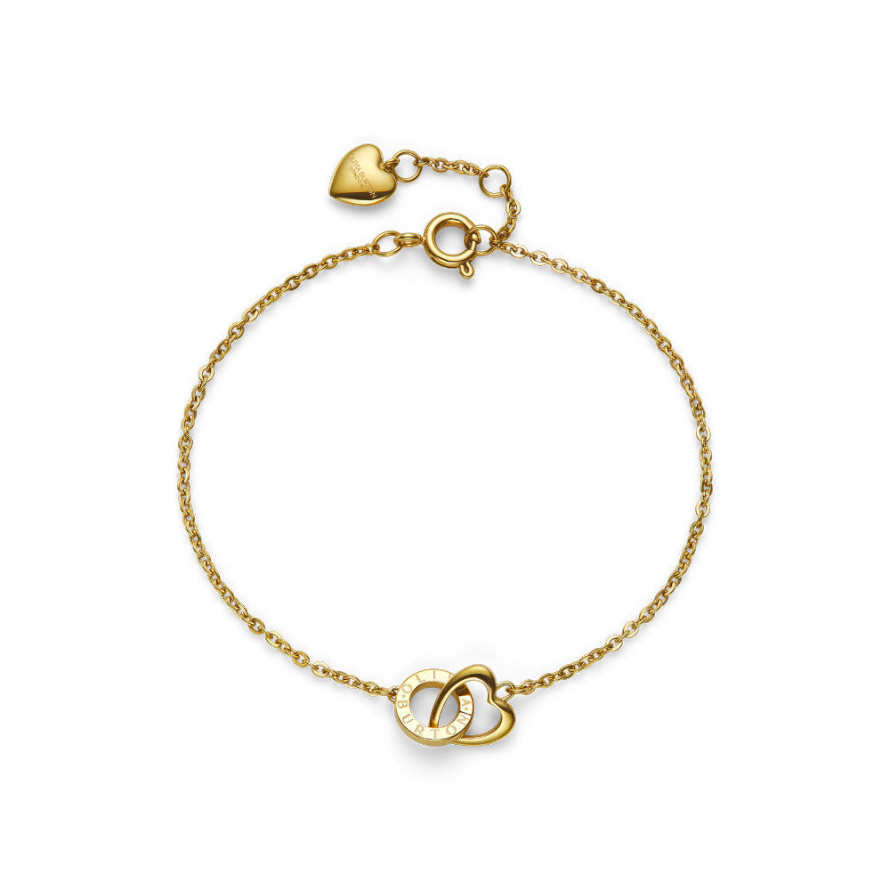 Olivia Burton Gold Kindred Interlink Stainless Steel Bracelet image