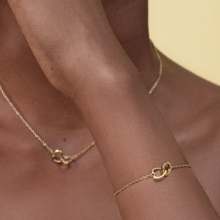 Olivia Burton Gold Kindred Interlink Stainless Steel Bracelet image 2