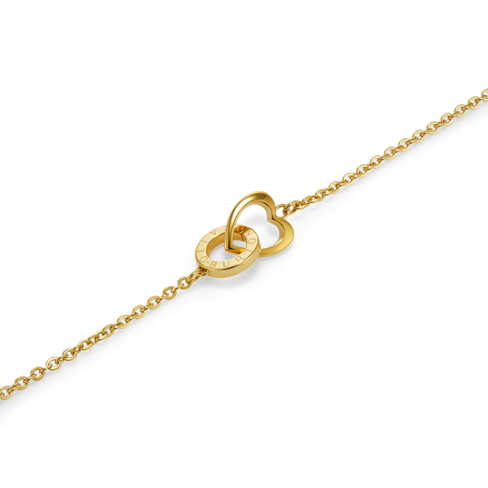 Olivia Burton Gold Kindred Interlink Stainless Steel Bracelet image 4