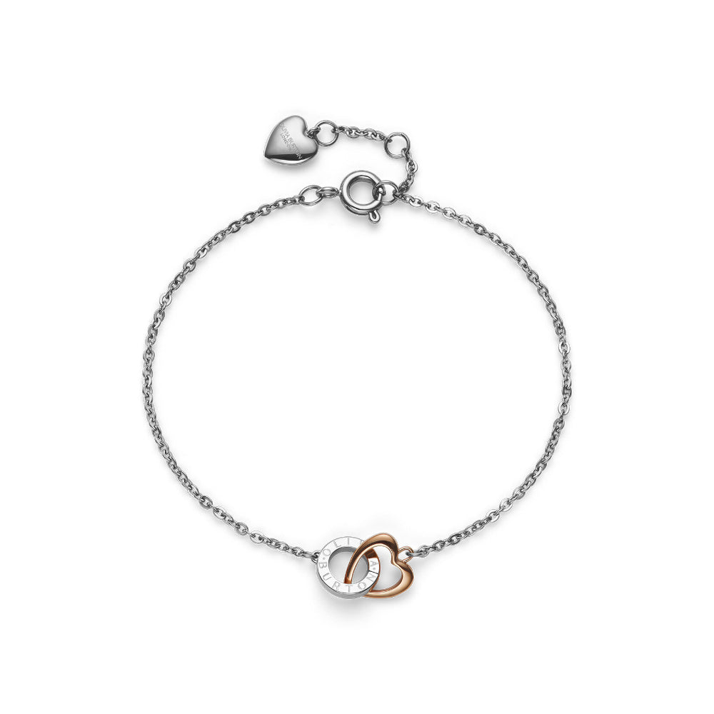 Olivia Burton Bi-Colour Kindred Interlink Stainless Steel Bracelet image