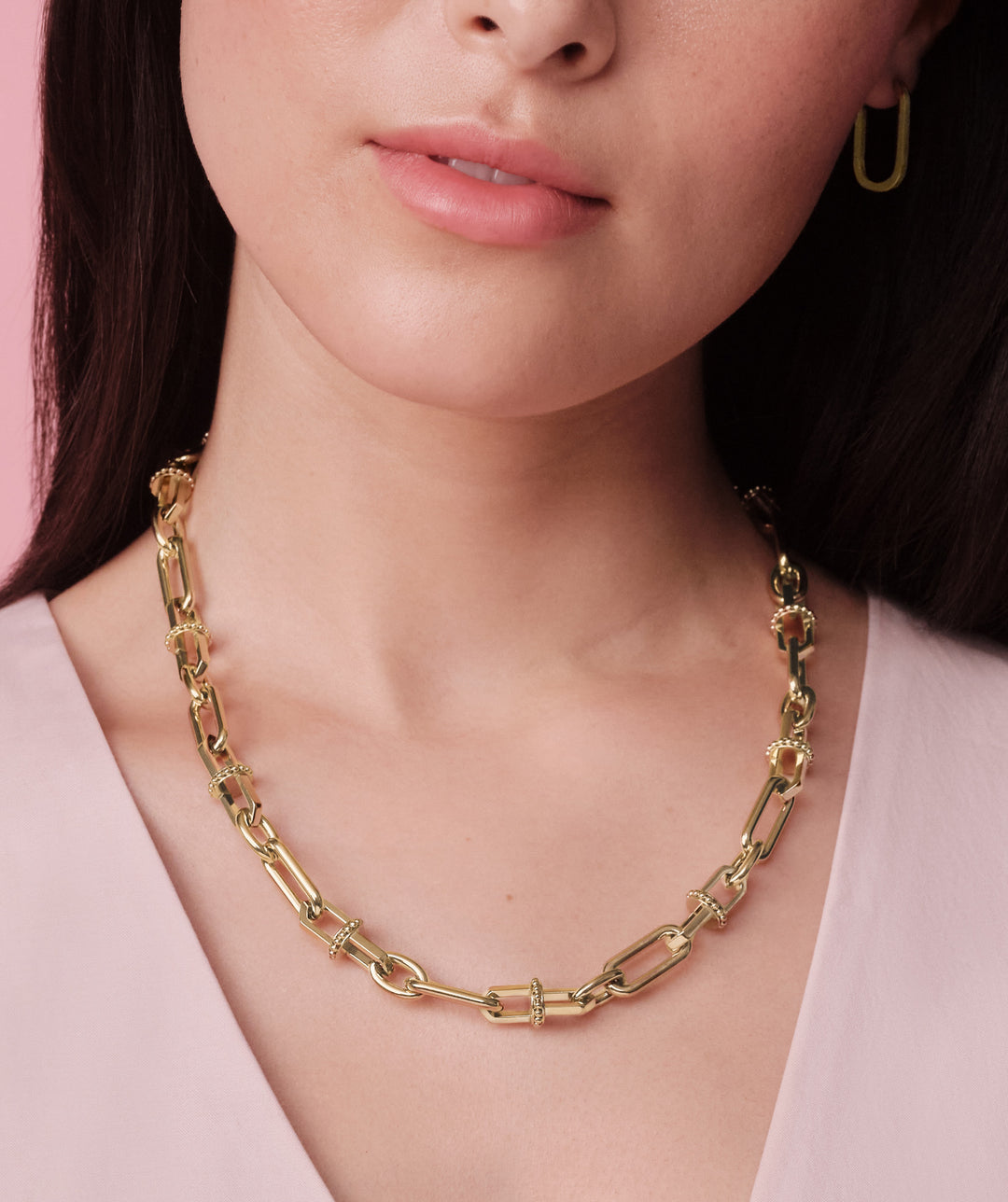 Olivia Burton Gold Anchor Link Stainless Steel Necklace