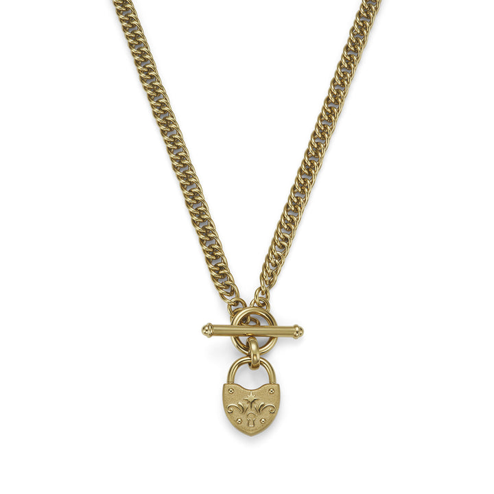 Olivia Burton Lock Heart Toggle Necklace