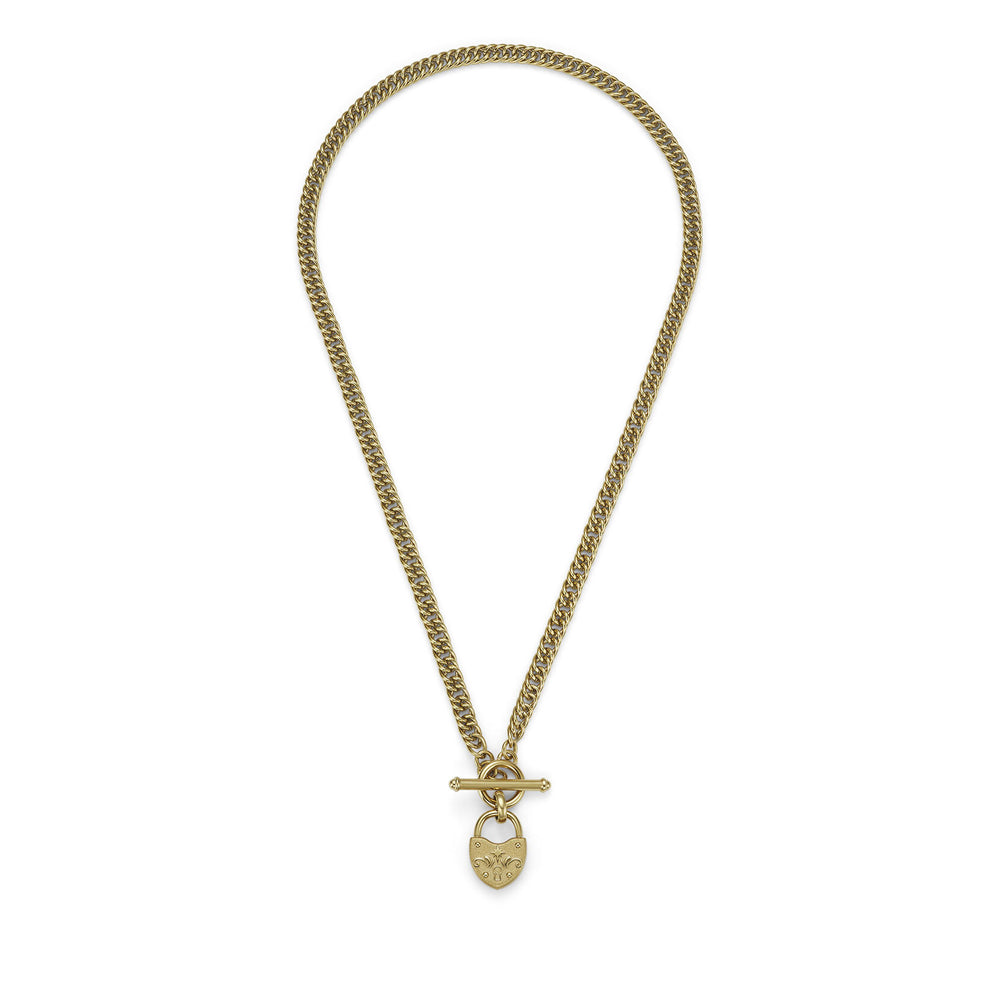 Olivia Burton Lock Heart Toggle Necklace
