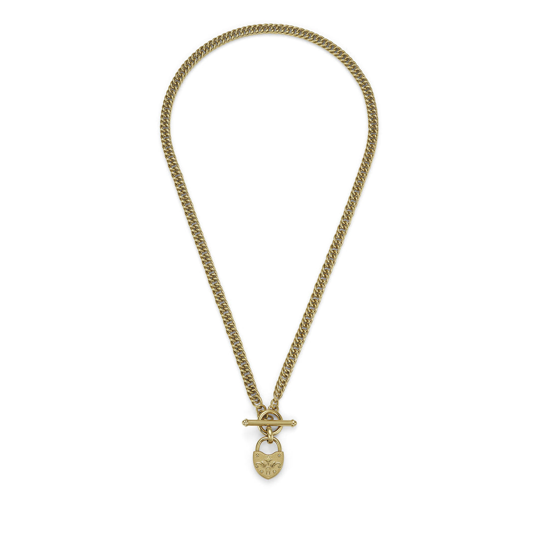 Olivia Burton Lock Heart Toggle Necklace