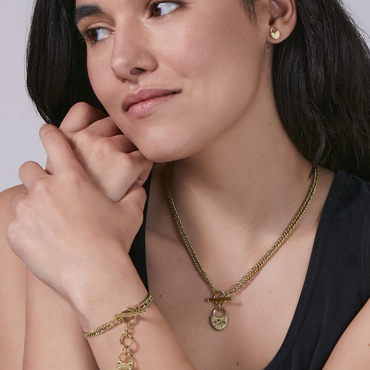 Olivia Burton Lock Heart Toggle Necklace
