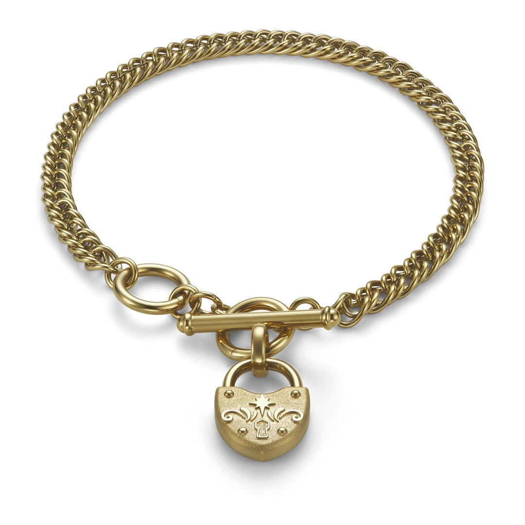 Olivia Burton Lock Heart Toggle Bracelet