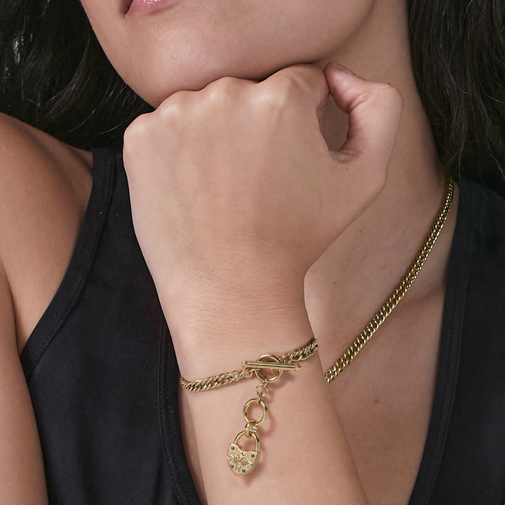 Olivia Burton Lock Heart Toggle Bracelet