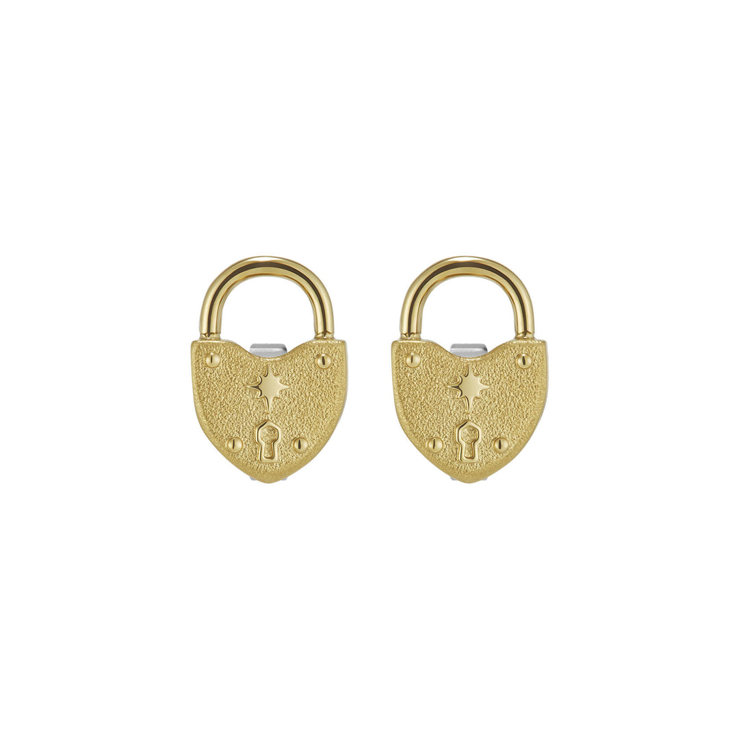 Olivia Burton Lock Heart Stud Earrings